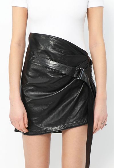 Alaïa '80s Asymmetrical Leather Skirt - 2
