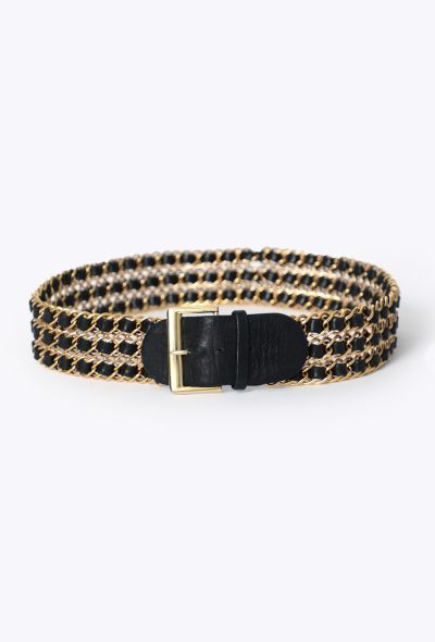 Chanel ICONIC F/W 1988 Chainlink Leather Belt - 1