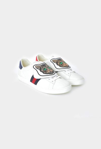 Gucci Embellished Ace Cat Sneakers - 1 Gucci Embellished Ace Cat Sneakers - 1