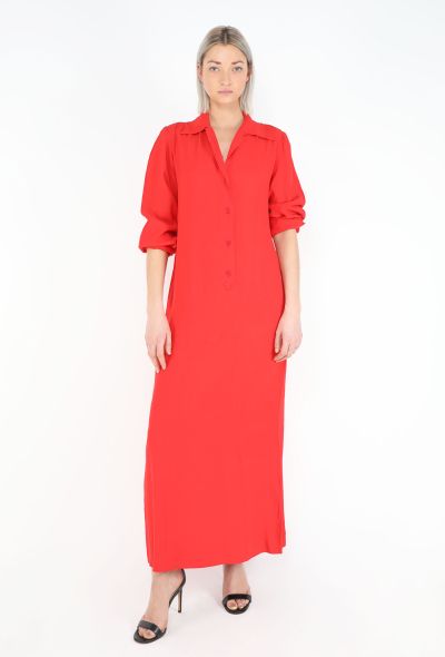 Saint Laurent '70s Collared Crêpe Maxi Dress - 1