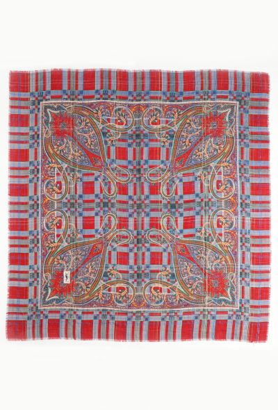 Saint Laurent '70s Russian Lamé Paisley Scarf - 2