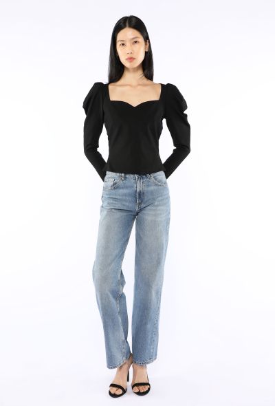 Alexander McQueen Puff-Sleeve Sweetheart Top, 2020 - 2