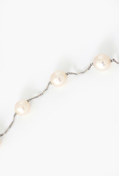 Vintage Fine Jewelry 1930s 18k White Gold & Pearl Necklace - 2 Vintage Fine Jewelry 1930s 18k White Gold & Pearl Necklace - 2