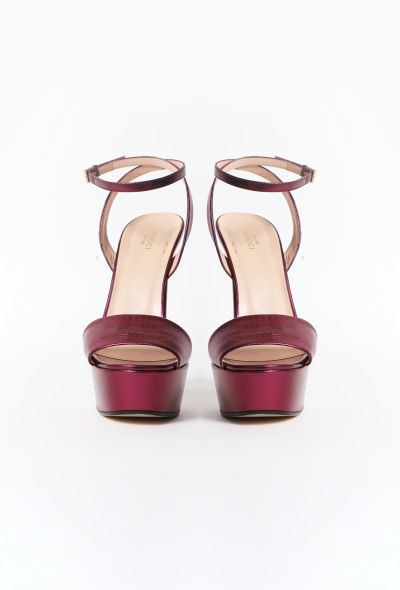 Gucci 'Leila' Metallic Platform Sandals - 2