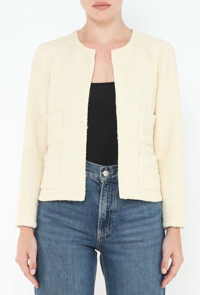 Chanel Bouclé Trim Tweed Jacket - 1 Chanel Bouclé Trim Tweed Jacket - 1