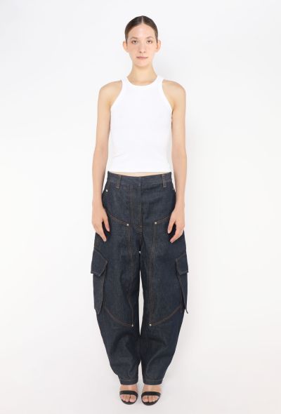 Loewe 2023 Raw Denim Cargo Jeans - 1