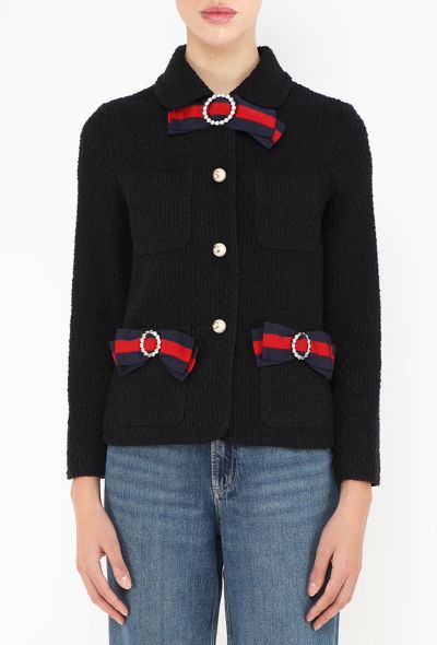 Gucci Pre-Fall 2017 Bow Tweed Jacket - 1