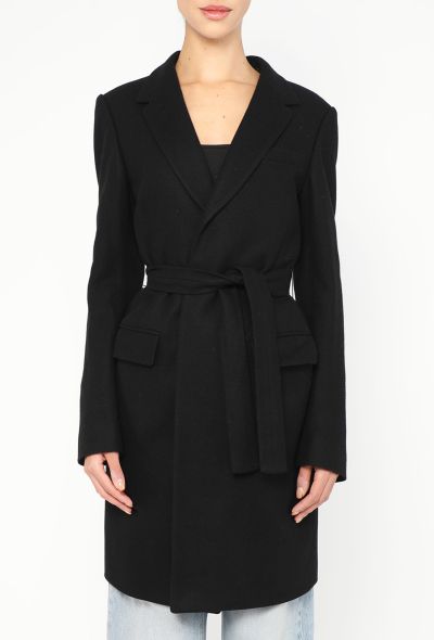 Balmain Notched Cashmere Belted Coat - 1 Balmain Notched Cashmere Belted Coat - 1
