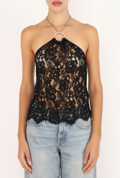 Dolce & Gabbana Chainlink Halter Lace Top, 2000 - 1