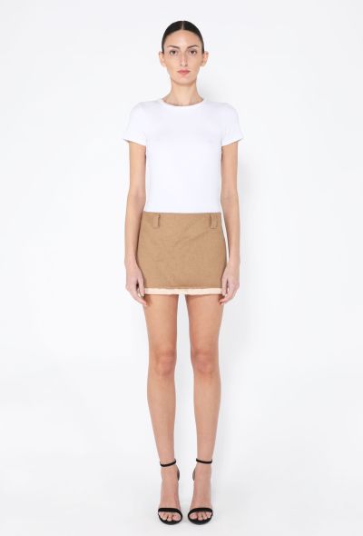 Miu Miu S/S 2022 Camel Mini Skirt - 1