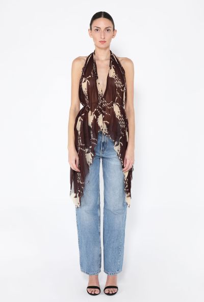Chloé ICONIC S/S 2001 Horse Print Silk Top - 1