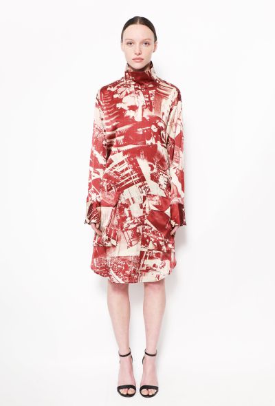 Céline S/S 2018 Factory Print Silk Tunic - 1