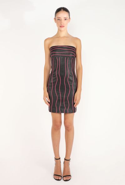Mario Valentino Leather Strapless Dress, 1990s - 2