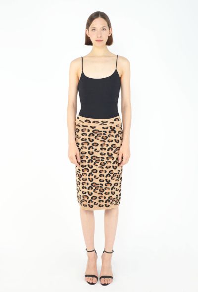 Alaïa Iconic F/W 1991 Leopard Knit Skirt - 1