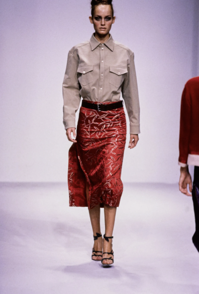                                         Iconic S/S 1997 Chinoiserie Silk Skirt-2