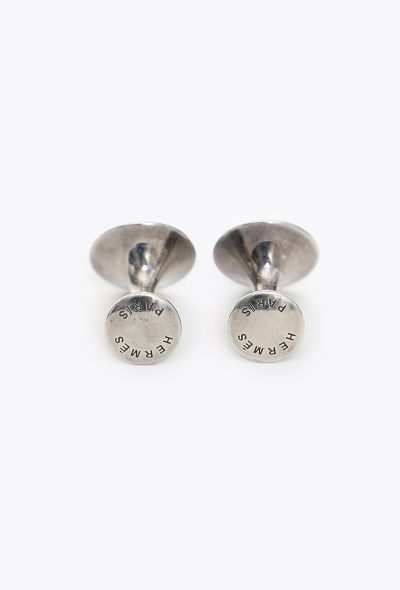 Hermès Vintage Sterling Rounded Cufflinks - 2