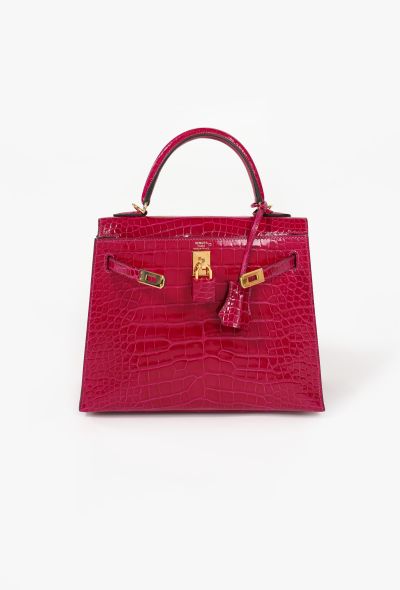 Hermès Exceptional Rose Pourprè Alligator Kelly Sellier 25 - 2