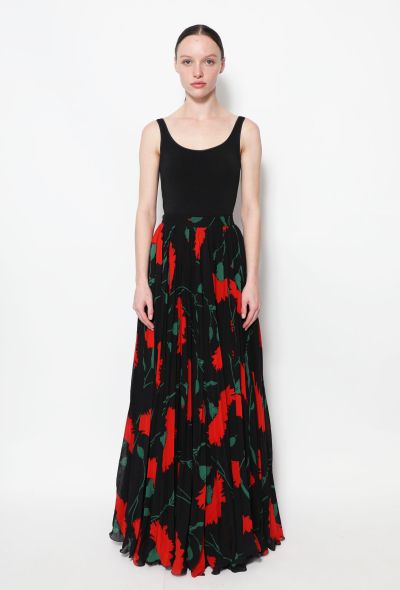                                         '80s Floral Pleated Skirt-1