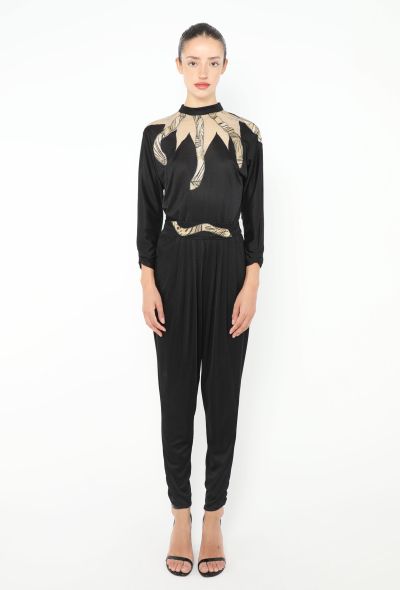 '80s Belted Mesh Snake Jumpsuit - 1 '80s Belted Mesh Snake Jumpsuit - 1