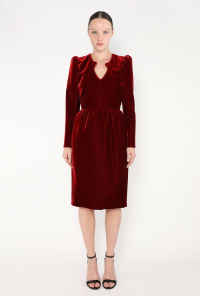 Saint Laurent F/W 2020 Sculpted Velvet Dress - 1 Saint Laurent F/W 2020 Sculpted Velvet Dress - 1