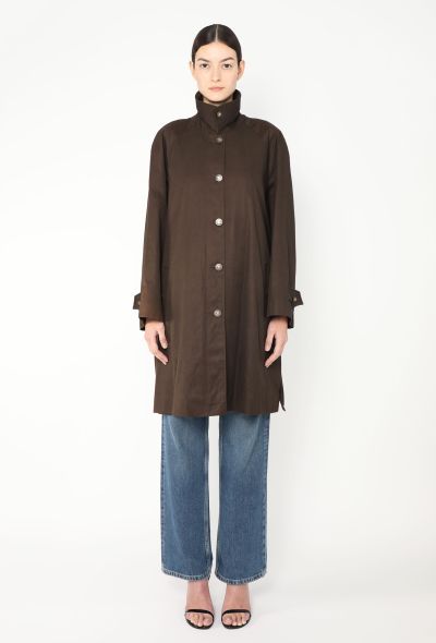 Chanel '80s Gabardine Cashmere-Lined Raincoat - 2