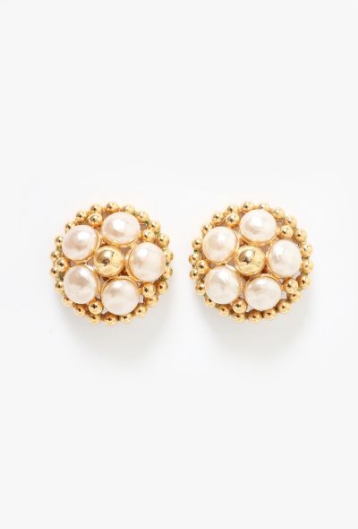 Chanel 1986 Castellane Pearl Cluster Clip Earrings - 1 Chanel 1986 Castellane Pearl Cluster Clip Earrings - 1