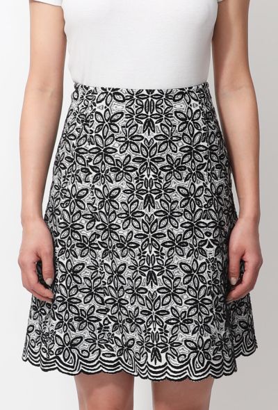                             Floral Textured Skirt - 2