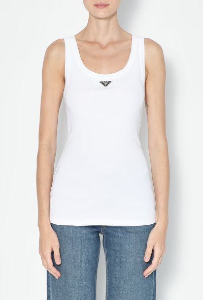 Prada F/W 2022 Logo Cotton Tank - 1 Prada F/W 2022 Logo Cotton Tank - 1