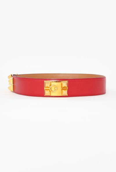Hermès 1993 'Collier de Chien' Box Leather Belt - 2 Hermès 1993 'Collier de Chien' Box Leather Belt - 2