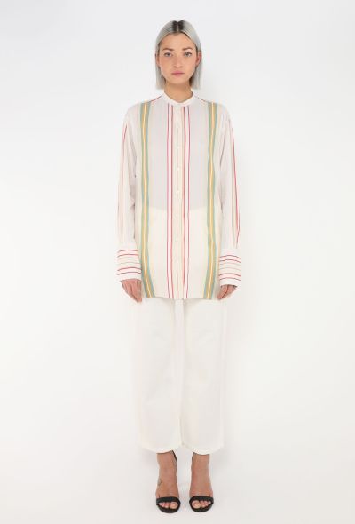 Céline Striped Cotton Tunic Top - 1
