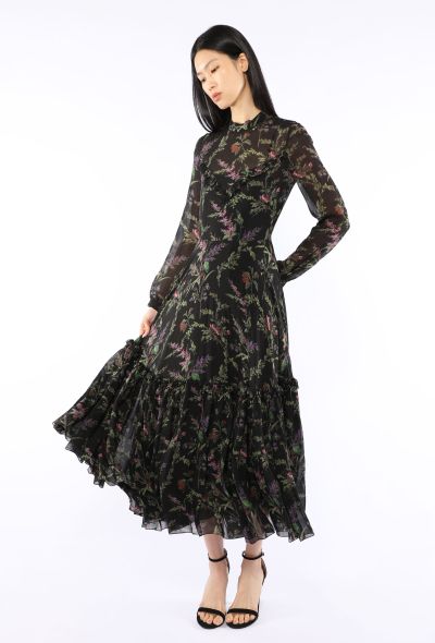 Dior Floral Silk Chiffon Dress - 2