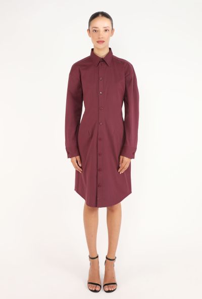 Bottega Veneta Poplin Hourglass Shirt Dress - 1