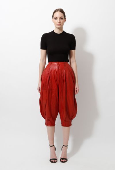                                         '80s Cropped Leather Harem Pants-1