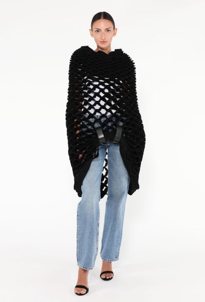 Junya Watanabe RARE 2015 Wool Honeycomb Poncho - 1