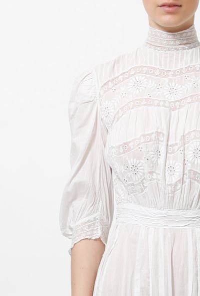                                         Embroidered Lace Edwardian Dress-2