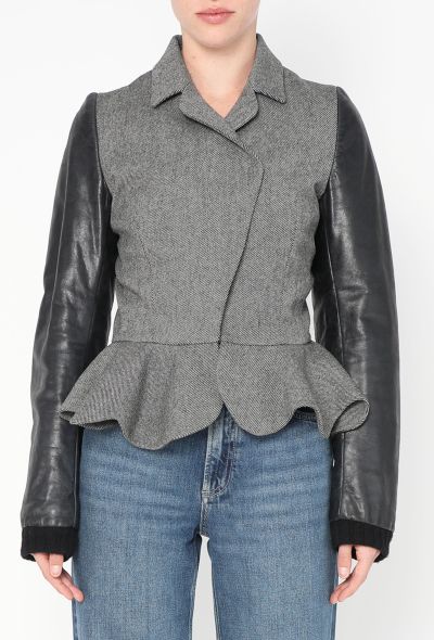 Balenciaga F/W 2002 Leather Peplum Jacket - 1 Balenciaga F/W 2002 Leather Peplum Jacket - 1