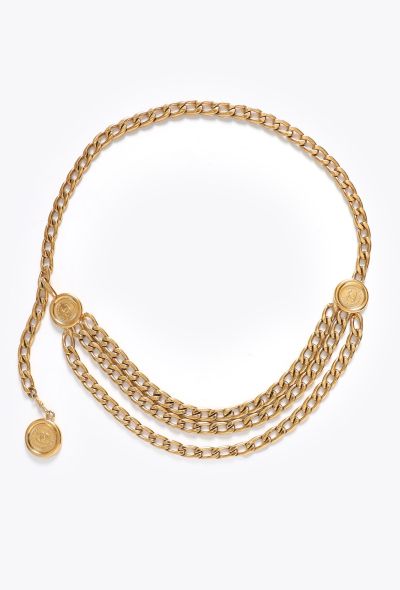 Chanel ICONIC 1994 Triple Chain Medallion Belt - 1