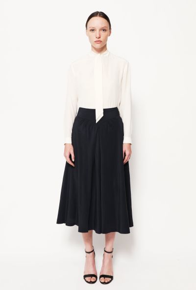                             Vintage Silk Flared Skirt - 1