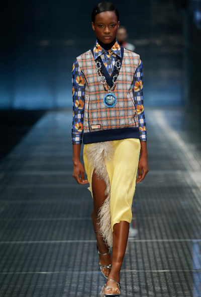 Prada S/S 2017 Mod Graphic Blouse - 2 Prada S/S 2017 Mod Graphic Blouse - 2