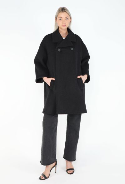Balenciaga Felted Notched Oversized Coat - 1