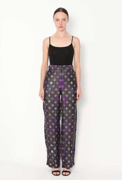 Louis Vuitton Pre-Fall 2009 Printed Satin Trousers - 1 Louis Vuitton Pre-Fall 2009 Printed Satin Trousers - 1