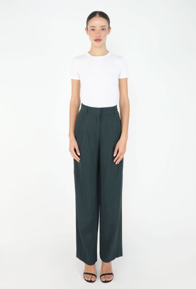 The Row Silas Petrol Pleated Trousers, 2021 - 2