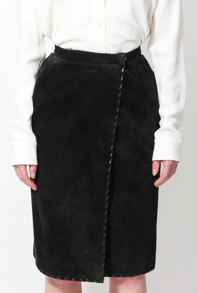                                         '70s Suede Wrap Skirt -2