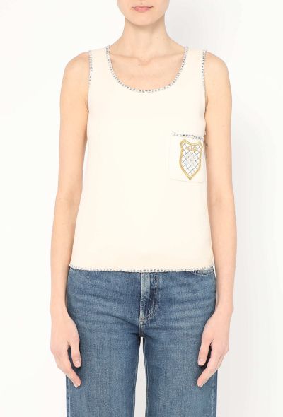 Chanel 2005 Collegiate Tweed Trim Top - 1 Chanel 2005 Collegiate Tweed Trim Top - 1