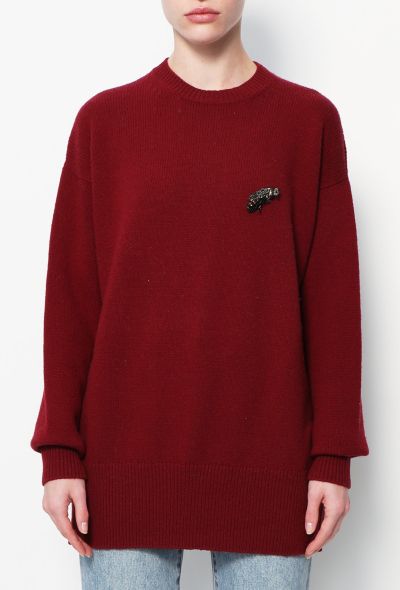 Gucci Wool Bee Pin Sweater - 1