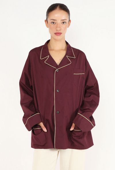 Prada Piped Cotton Pyjama Top, F/W 2025 - 1