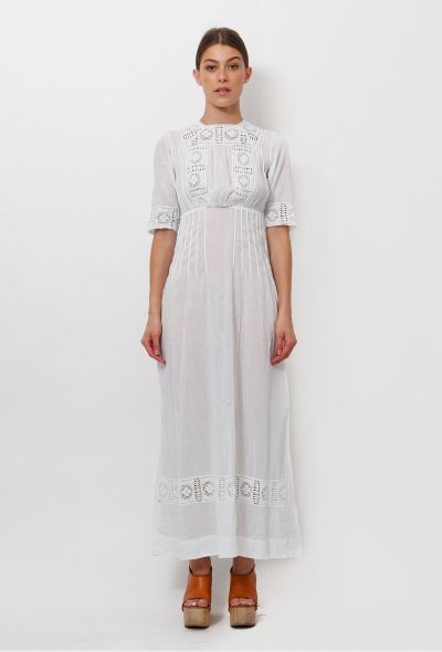 Edwardian Lace Cotton Dress - 1 Edwardian Lace Cotton Dress - 1