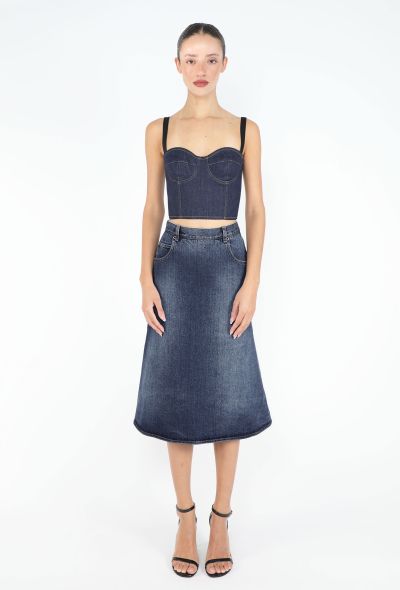 Dolce & Gabbana Denim Corset Bralette Top - 2