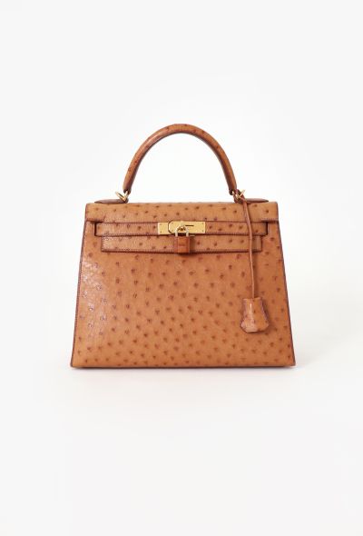 Hermès Gold Ostrich Sellier Kelly 28 - 1 Hermès Gold Ostrich Sellier Kelly 28 - 1