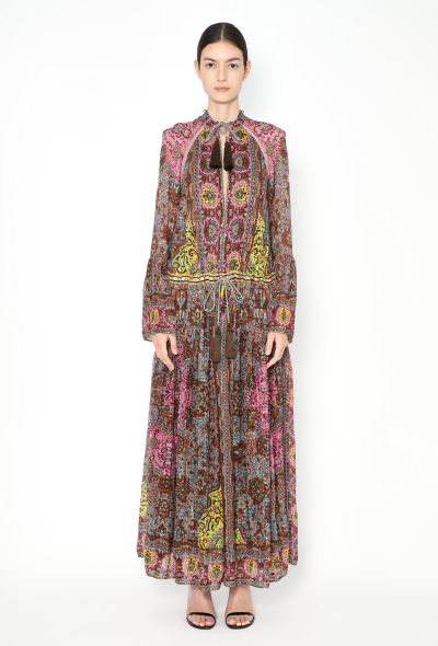 Etro S/S 2017 Pleated Chiffon Kaftan - 1